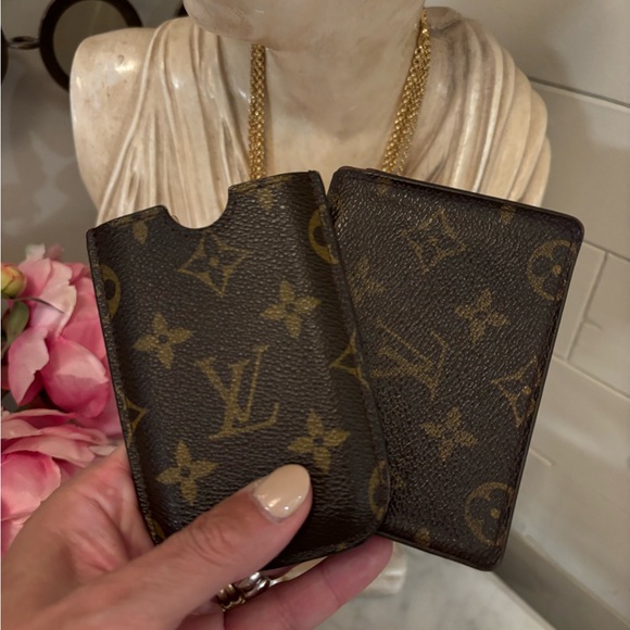 Bundle ~ 2 Louis Vuitton Iconic Monogram Card Cases Single Pocket + Bifold EUC - Picture 4 of 16